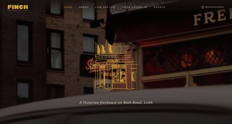 The Finch website homepage